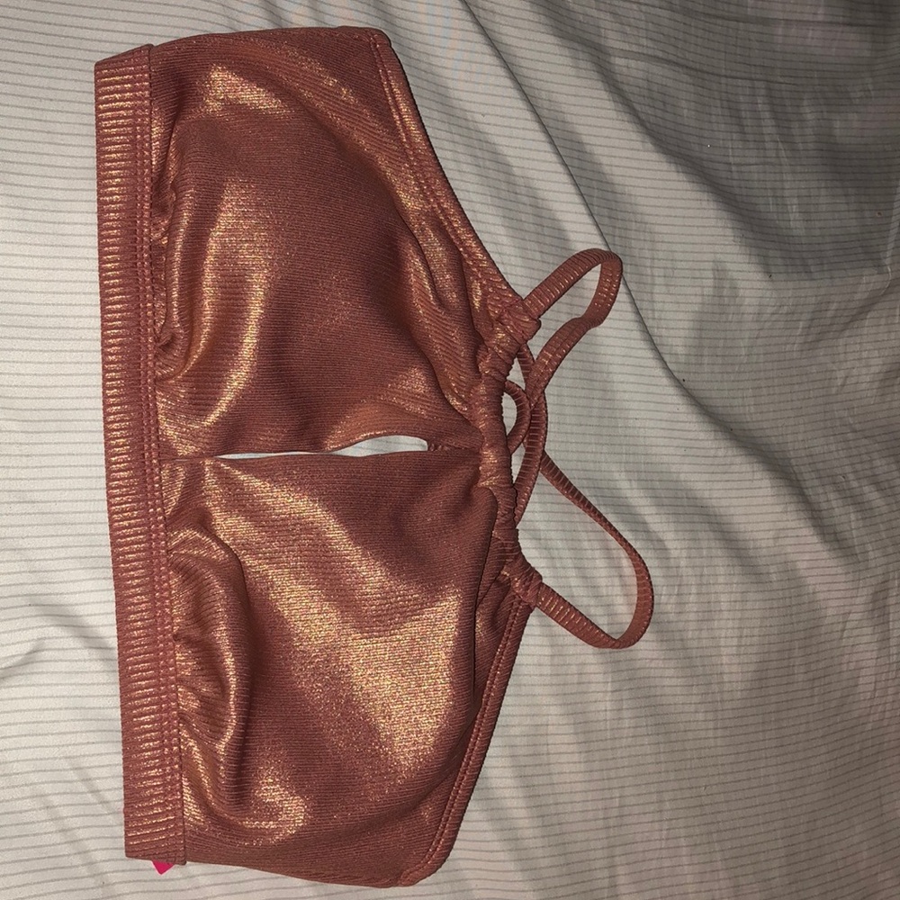 Rose gold bikini top